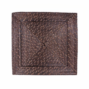 Charger Wicker Dark Brown Square