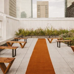 Burnt Orange Poly Wedding Runner 3ft x50ft