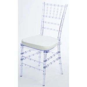Acrylic plastic cane backed chair