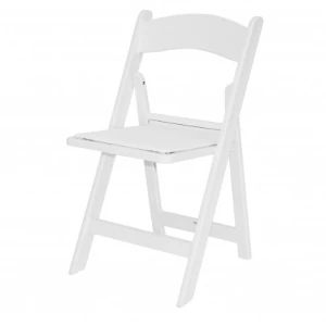 White wooden folding chair