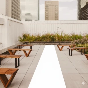 White Poly Wedding Runner 3ft x25ft